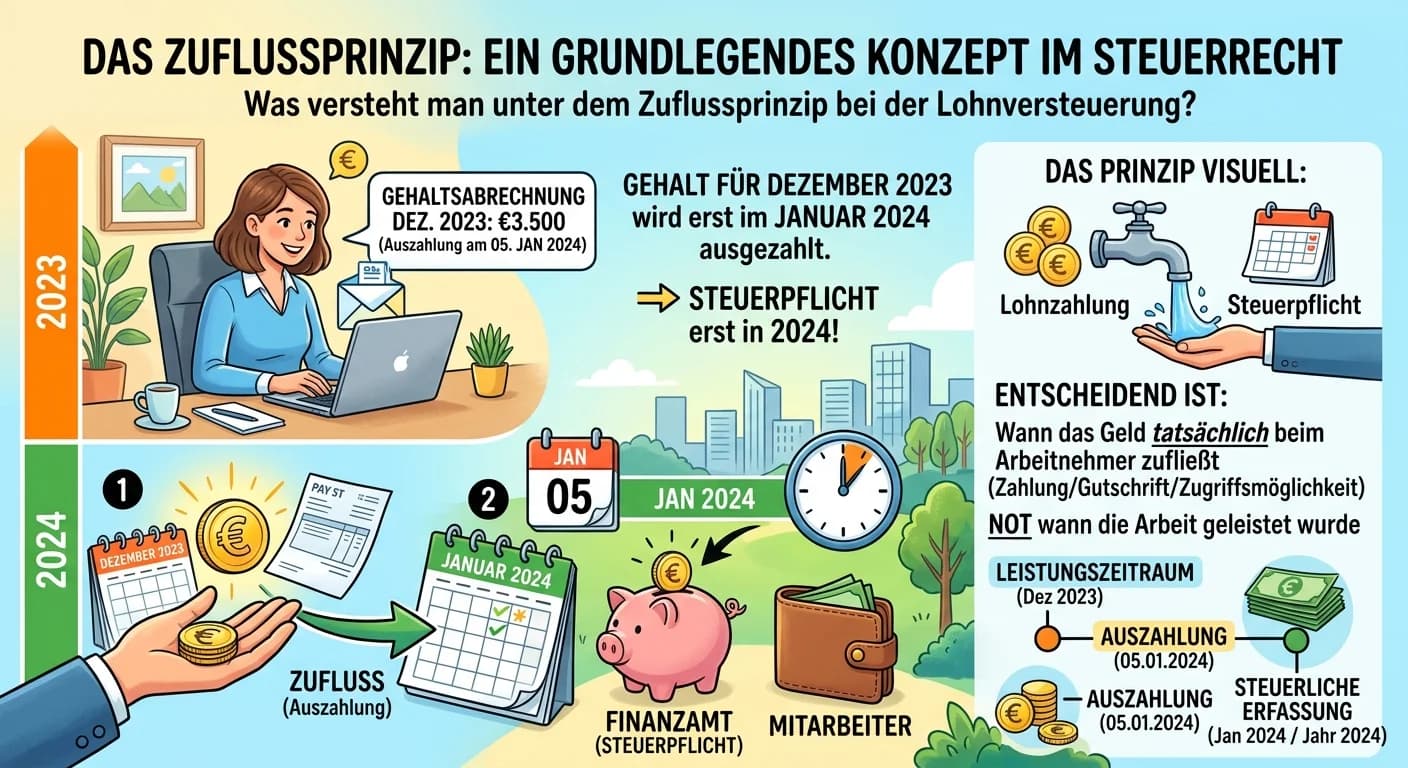 Steuerfachangestellte: Zuflussprinzip Lohnversteuerung einfach erklärt – einfach erklärt