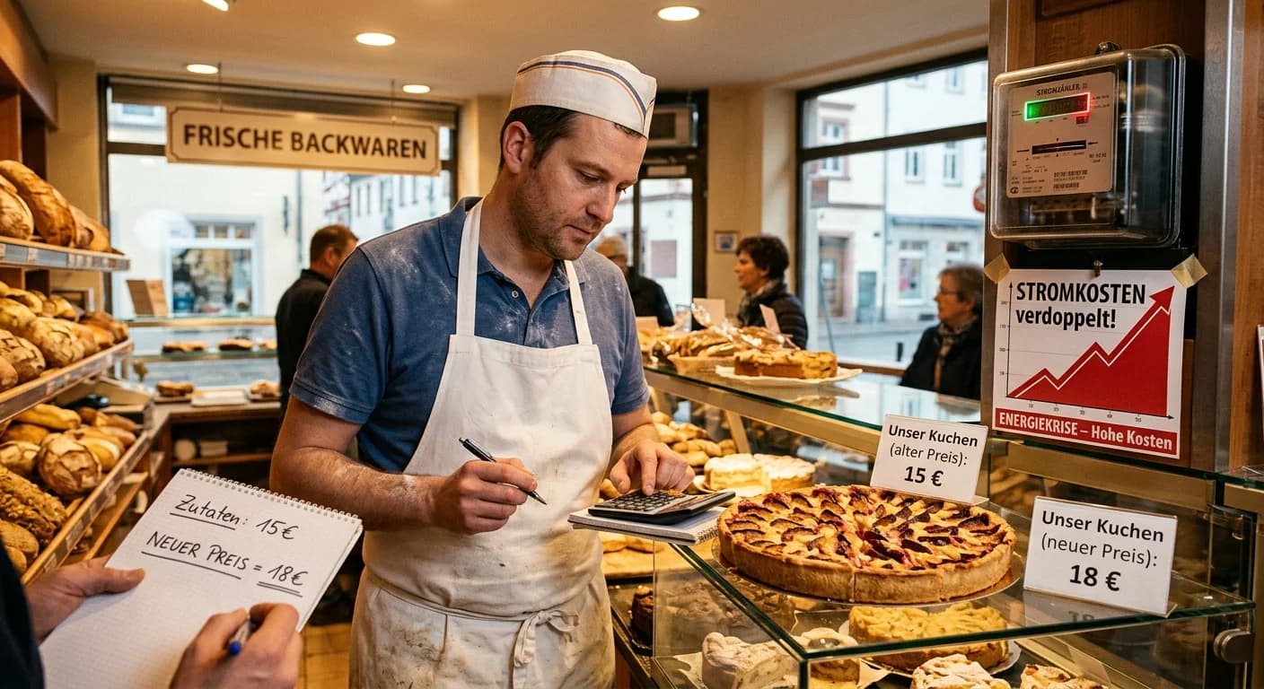 Einzelhandel: Kuchenpreis-Anpassung bei doppelten Energiekosten – einfach erklärt