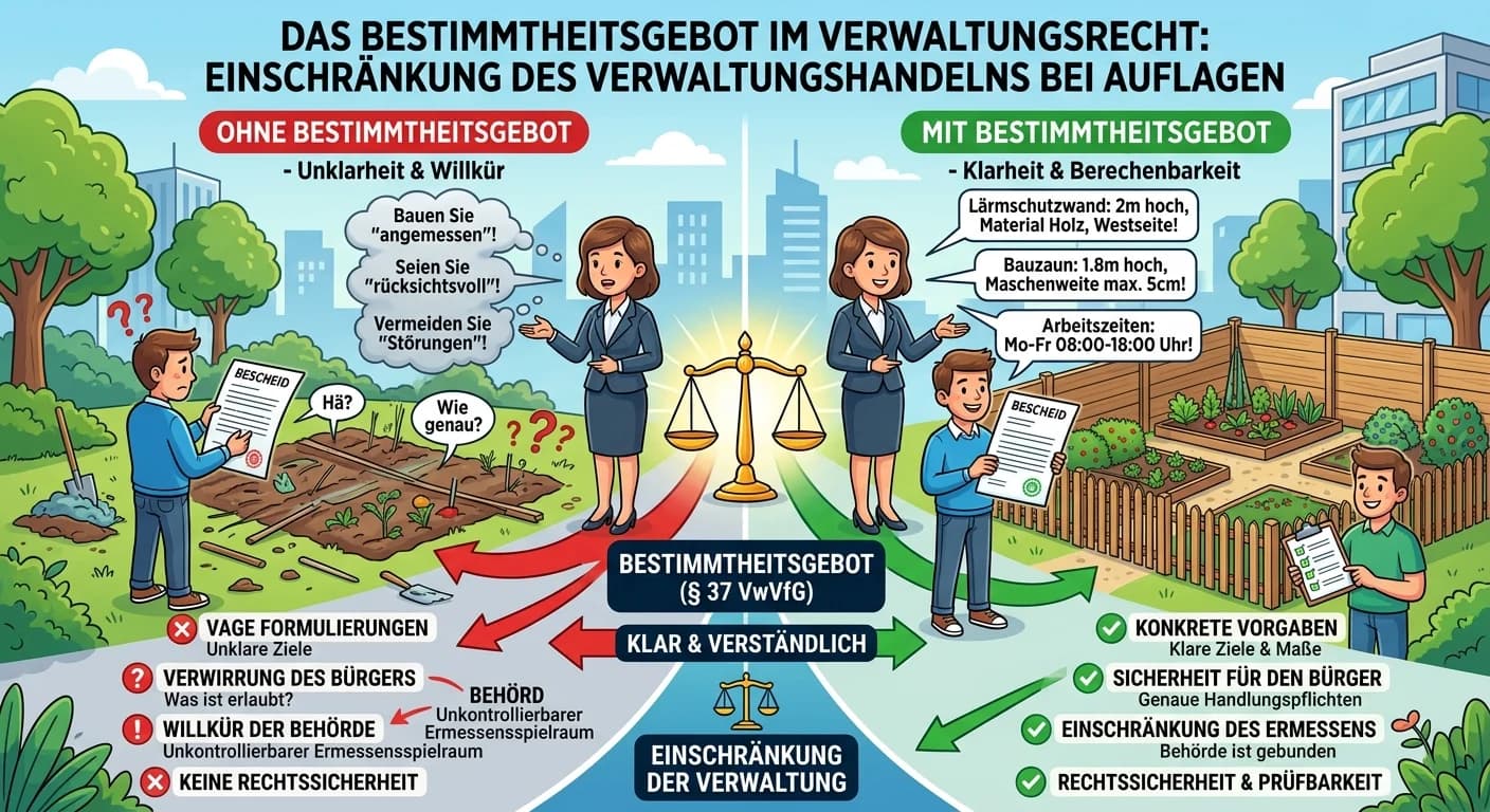 Verwaltungsfachangestellte: Bestimmtheitsgebot: Auflagenformulierung in Bescheiden – einfach erklärt