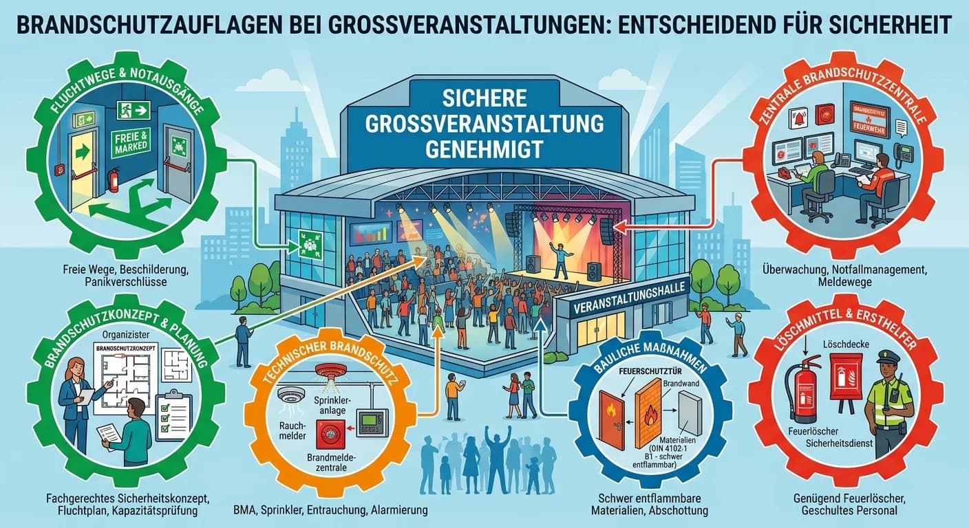 Verwaltungsfachangestellte: Brandschutzauflagen Großveranstaltungen Genehmigung – einfach erklärt