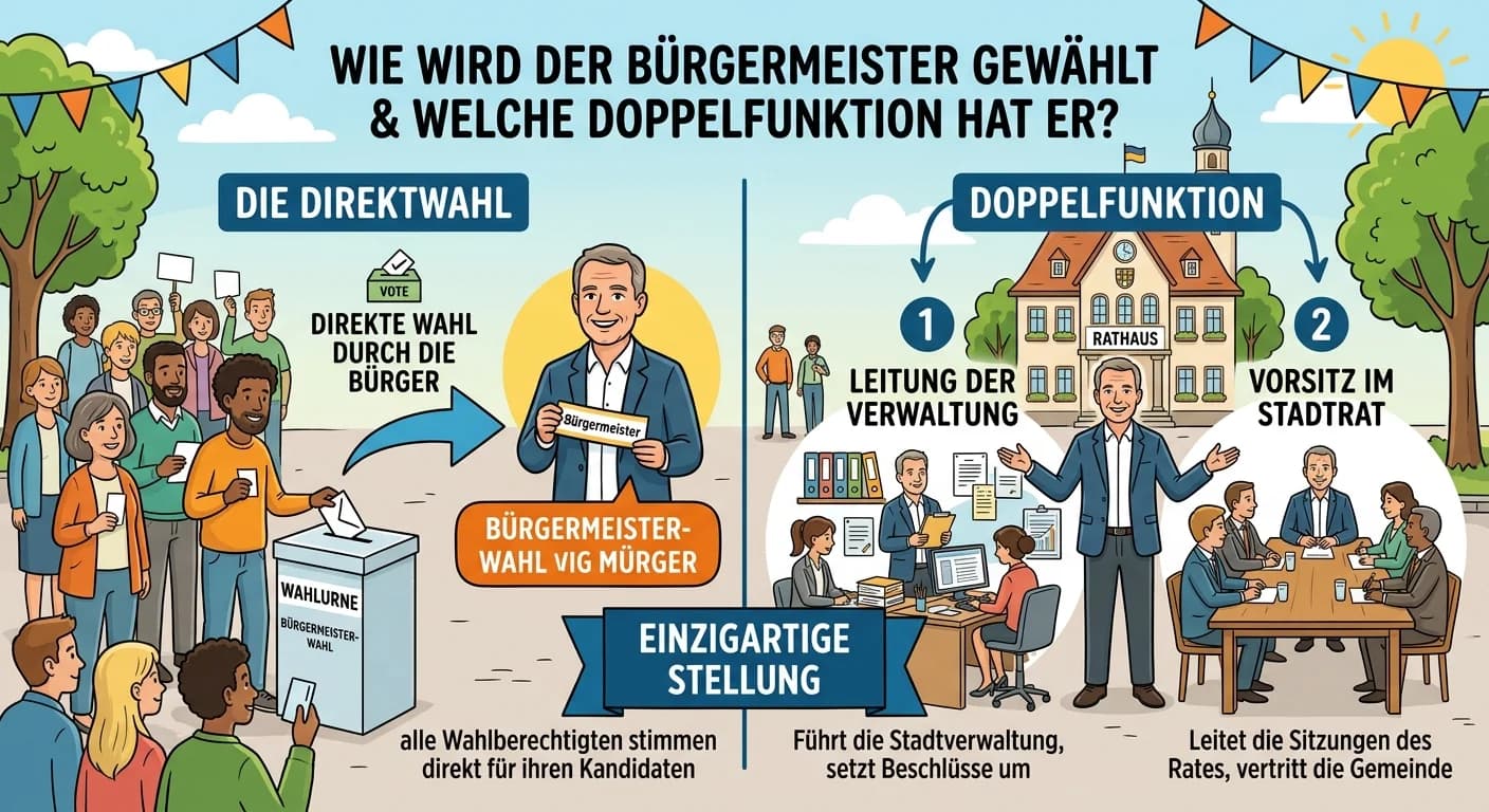 Verwaltungsfachangestellte: Bürgermeisterwahl, Doppelfunktion in Verwaltung & Rat – einfach erklärt