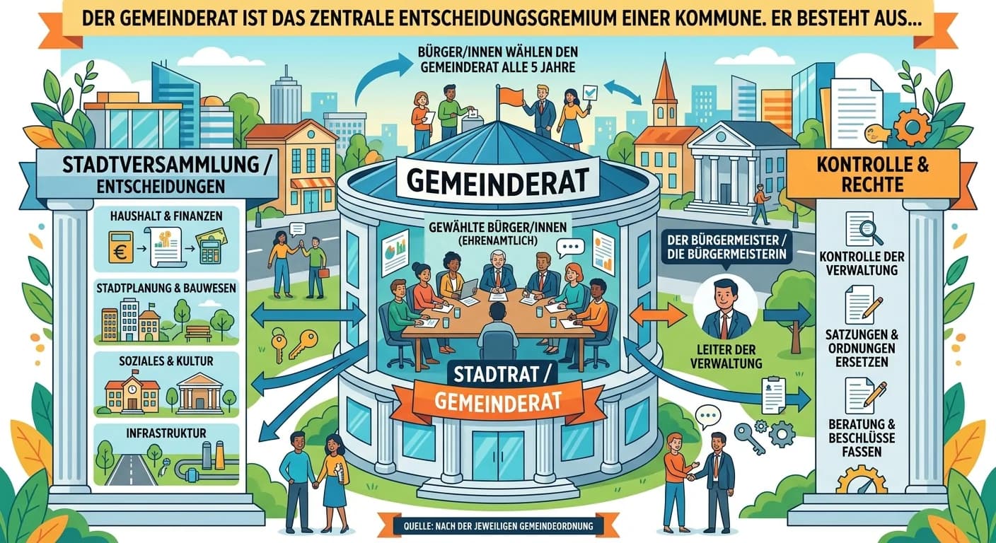 Verwaltungsfachangestellte: Gemeinderat Aufbau & Zuständigkeiten in Kommunen – einfach erklärt
