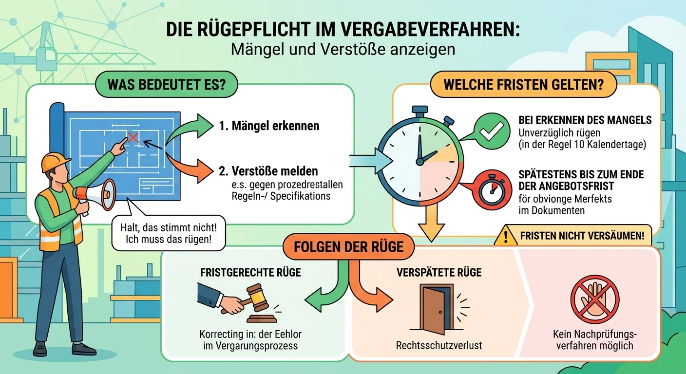Verwaltungsfachangestellte: Rügepflicht Bieter Vergabeverfahren Fristen – einfach erklärt