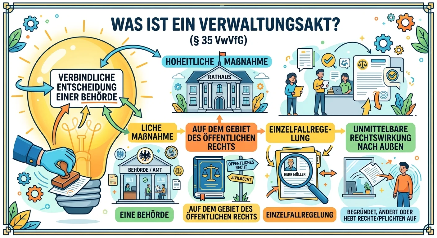 Verwaltungsfachangestellte: Verwaltungsakt VwVfG § 35 Tatbestandsmerkmale – einfach erklärt
