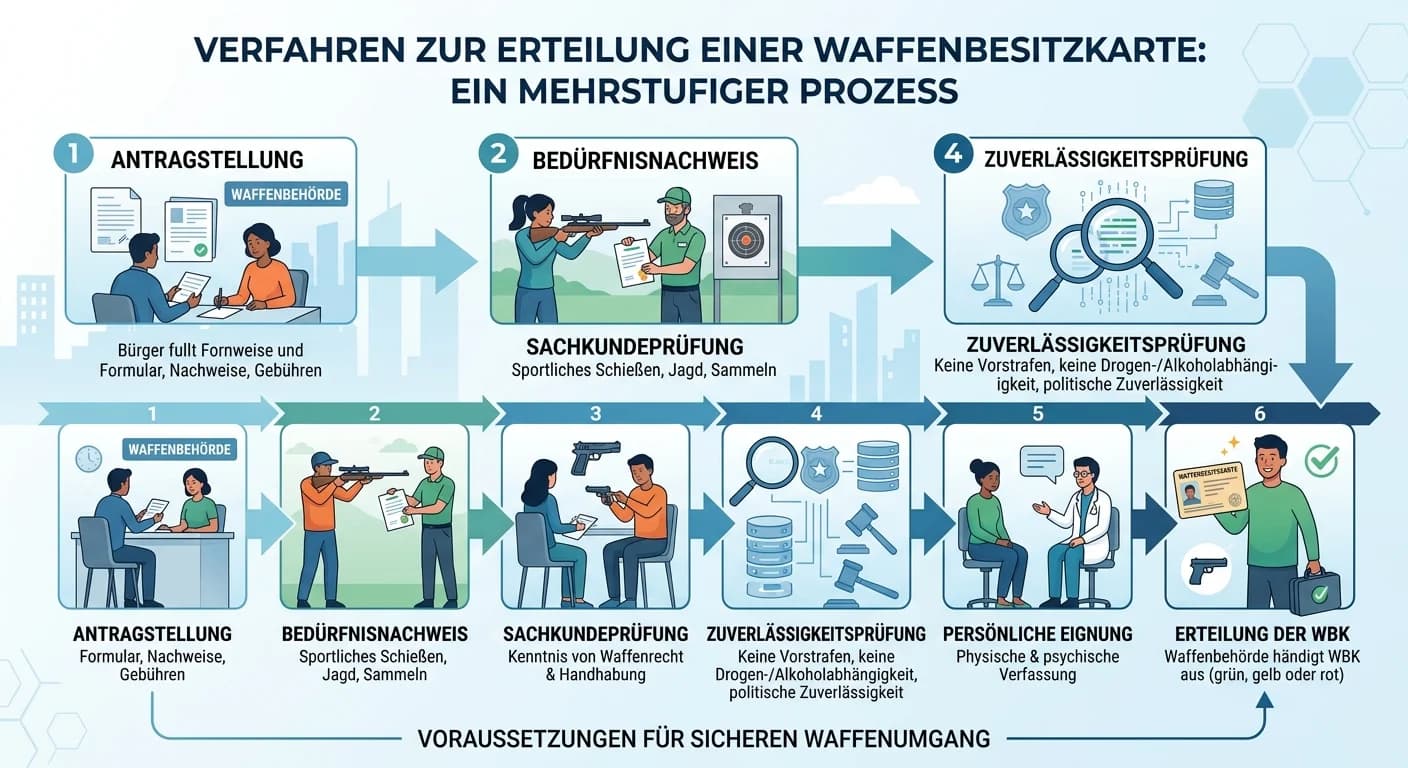Verwaltungsfachangestellte: Waffenbesitzkarte Verfahren & Zuverlässigkeitsprüfung – einfach erklärt
