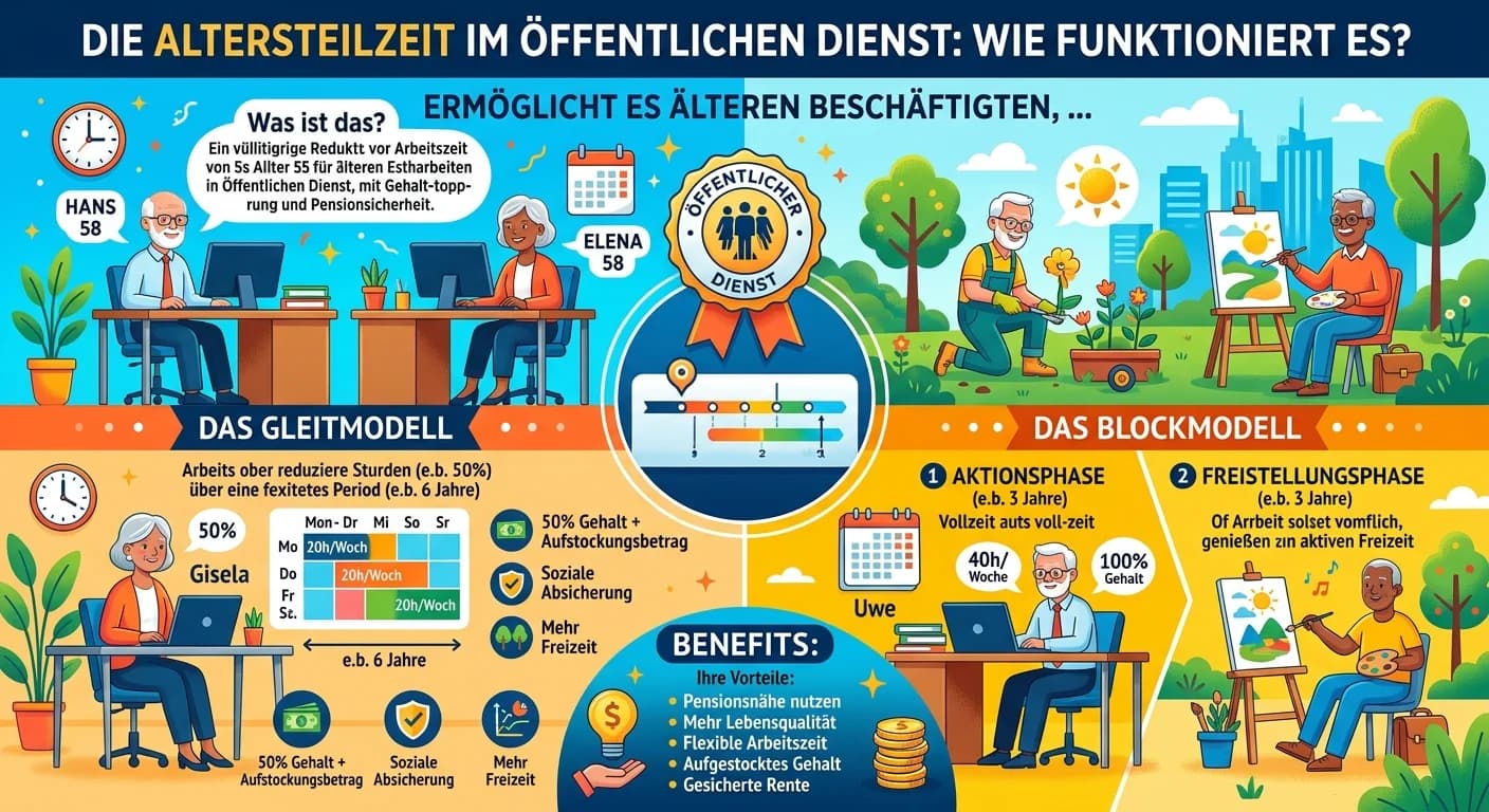 Verwaltungsfachangestellte: Wie funktioniert die Altersteilzeit im öffentlichen Di – einfach erklärt