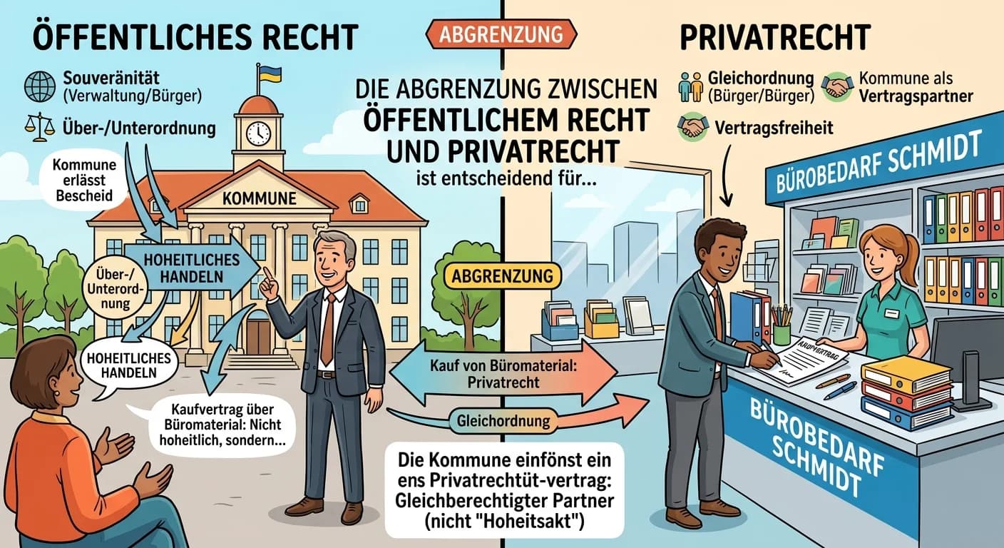 Verwaltungsfachangestellte: Wie grenzt sich das öffentliche Recht vom Privatrecht – einfach erklärt