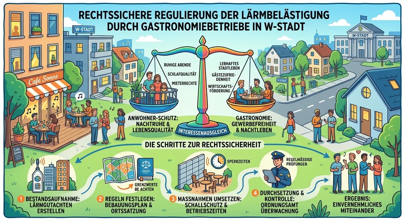 Verwaltungsfachangestellte: Wie lässt sich die Lärmbelästigung durch Gastronomiebe – einfach erklärt